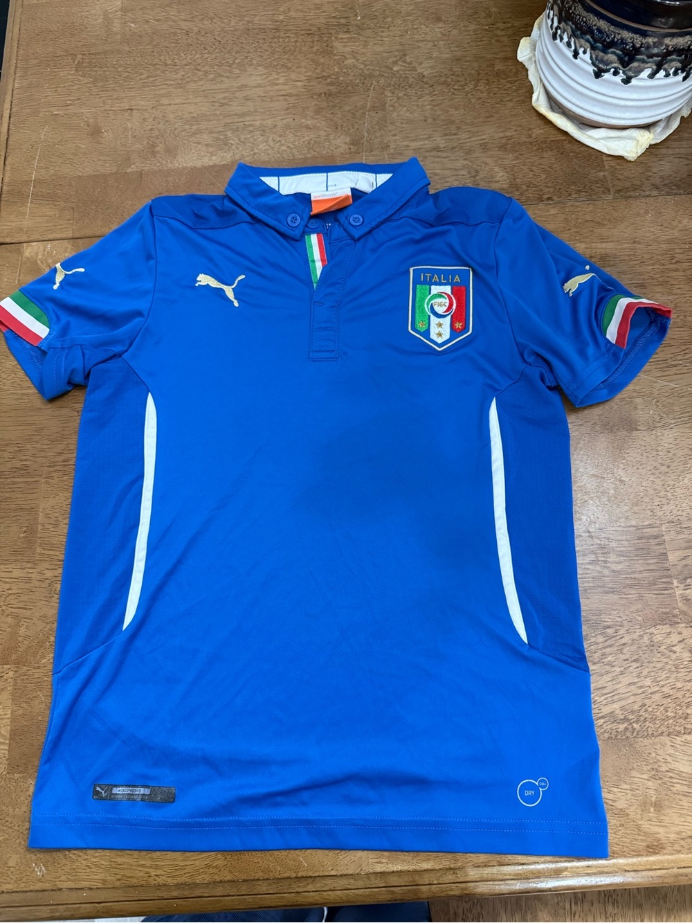 Puma Blue Dry-Cell Athletic Italy  soccerJersey